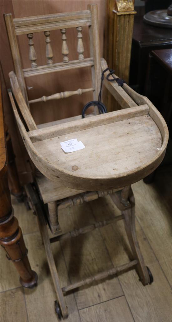 An Edwardian beech childs chair